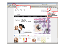 www.avon.de sayfasını açınız Sayfanın sağ üst köşesinde „AVON
