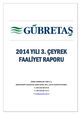 İndir - Gübre Fabrikaları T.A.Ş.