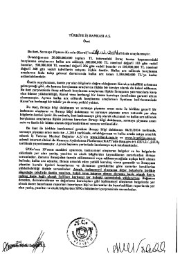 T&Uuml;RKİYE iş BANKASI Aş. &Ouml;zet