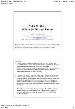 Nükleer fisyon - Prof.Dr. Ahmet Bozkurt
