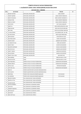 1. olağanüstü genel kurul kesinleşmemiş delege isim listesi 28 ocak
