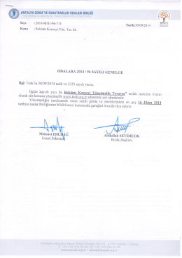 &lsaquo;* 3%" ANTALYA ESNAF VE SANATKARLAR ODALARI BIRLIGI