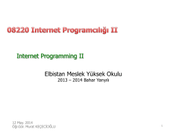 08220 Internet Programcılığı II_Hafta IX