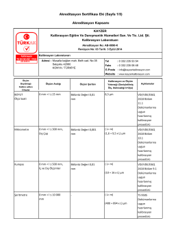 Kapsam PDF - Kayzer Kalibrasyon Hizmetleri İş Güvenliği Konya
