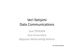 Veri İletişimi Veri İletişimi Data Communications
