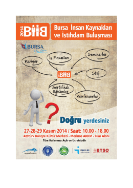 İŞKUR - BİİB 2014 Bursa İnsan Kaynakları Ve İstihdam Buluşması