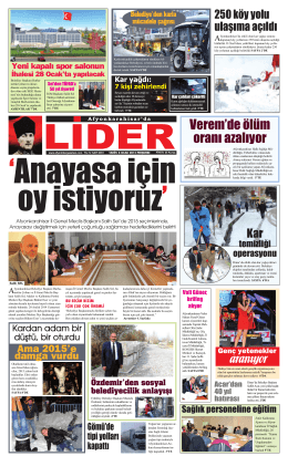 e-gazete - Afyon Lider Gazetesi
