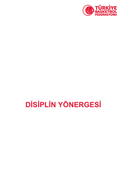 DİSİPLİN YÖNERGESİ - Türkiye Basketbol Federasyonu