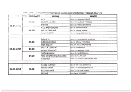 &ldquo;i İ_l TOPLANTI sAATi BRANŞ HEKİM