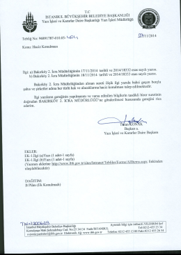 Tebliğ No-404 - İstanbul B&uuml;y&uuml;kşehir Belediyesi