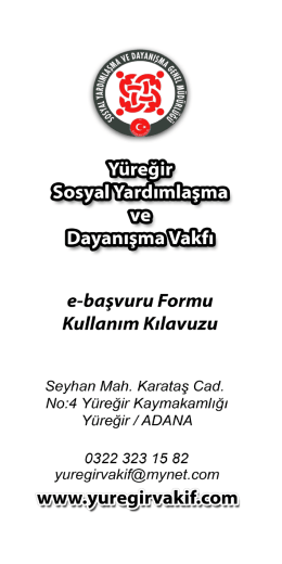 Y&uuml;reğir SYDV Online Başvuru Kılavuzunu İndirmek