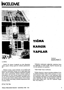 Yığma Kârgir Yapılar