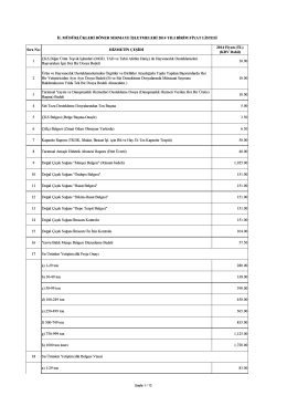 2014 İl Müdürlükleri Birim Fiyat Listesi (1)