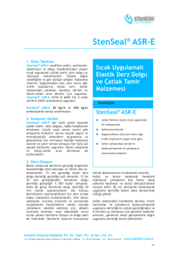 StenSeal® ASR-E - stenkim.com.tr