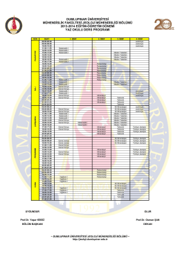 DUMLUPINAR ÜNİVERSİTESİ MÜHENDİSLİK FAKÜLTESİ JEoLoJİ