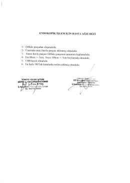 ENDoKoPİK İŞLEM İ&Ccedil;İN HASTA AĞIZ BEZİ