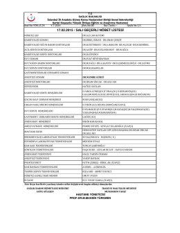 1 - Kartal Koşuyolu Yüksek İhtisas Eğitim ve Araştırma Hastanesi