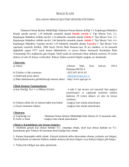Dalaman İhale ilanı.pdf - Muğla Orman Bölge Müdürlüğü