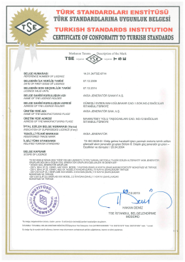 tse uygunluk belgesi ts ıso 8528-8