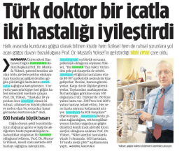 Türk doktor bir icatla iki hastalığı iyilestirdi