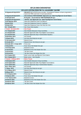 bitlis eren üniversitesi 2014-2015 eğitim