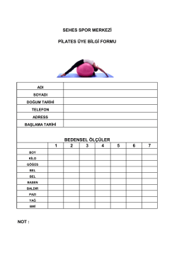Pilates Kayıt Formu