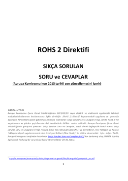 ROHS 2 Direktifi - İMMİB AB Ana sayfa