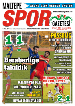 gazete - Maltepe Spor Gazetesi