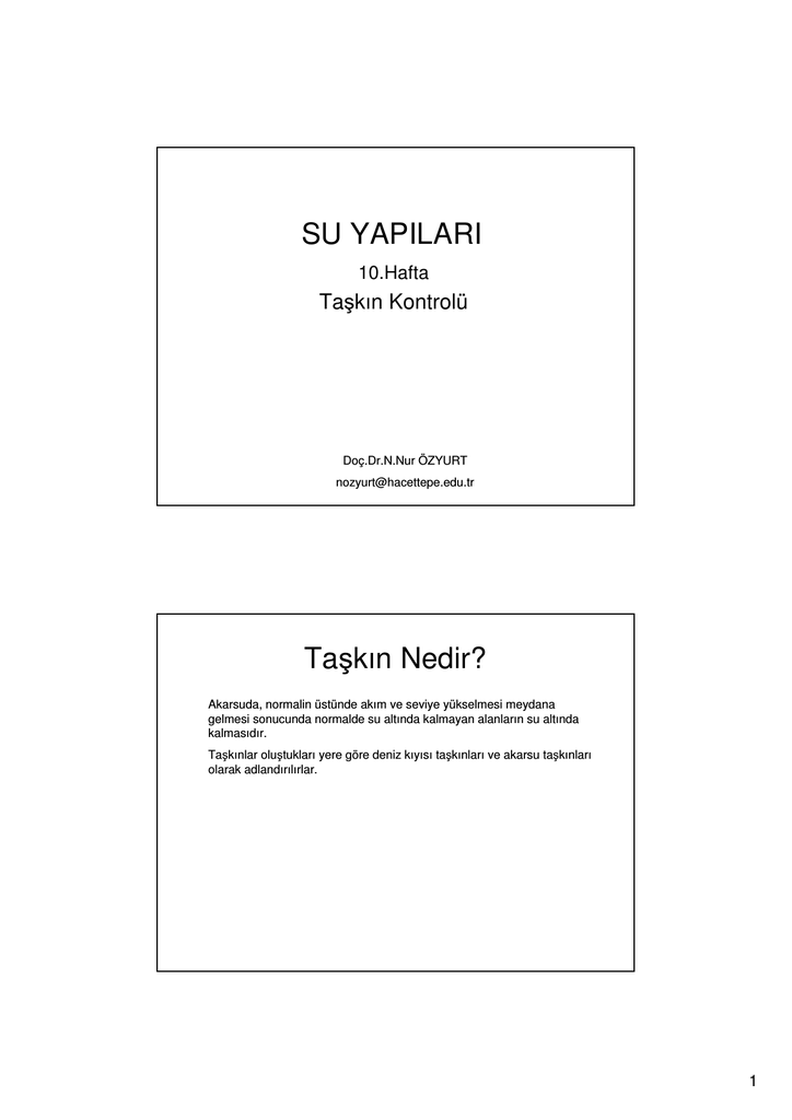 Su Yapilari Taskin Nedir