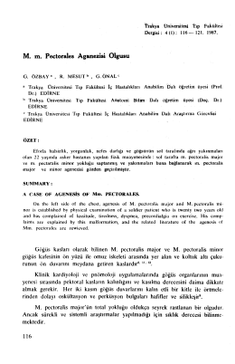 M. m. Factor-ales Aganezisi Olgusu