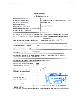 Page 1 ODENIS TAPSIRIGI Payment order 14 FEVRAL 2014