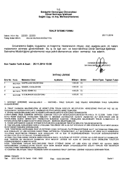 doğrudan temin - Eskişehir Osmangazi &Uuml;niversitesi Hastanesi