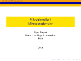 4. Ders - Alper BAYRAK - Abant İzzet Baysal Üniversitesi