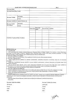 2014/ 1 Sayılı Genelge ekleri