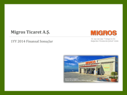 1YY 2014 Migros Yatırımcı Sunumu