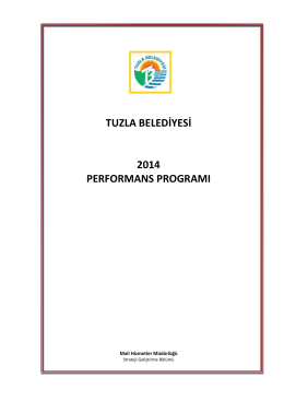 2014 Yılı Performans Programı