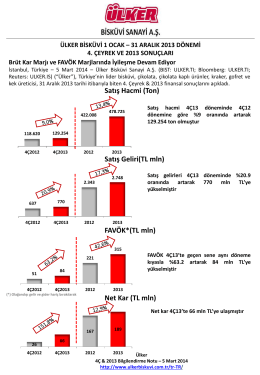 4. Çeyrek 2013 Finansal Sonuçları Bilgilendirme Notu