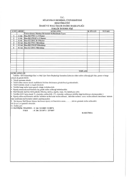 T.c. - S&uuml;leyman Demirel &Uuml;niversitesi