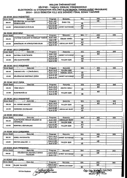 Elektronik Teknolojisi Programı