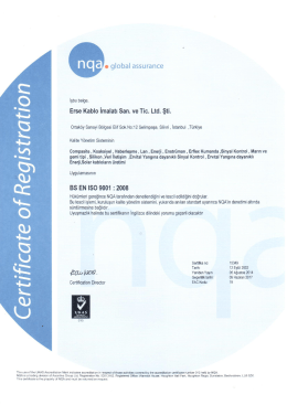 ISO 9001 Kalite Y&ouml;netim Sistemi