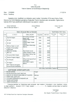 teklif mektubu - Van Yikob