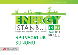 CNR Energy İstanbul Sponsorluk Dosyası