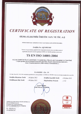 certıfıcate of regıstratıon