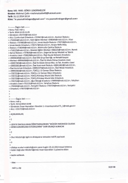 Konu: MD. YARD. GÖREV LENDİRMELERİ - Türk Eğitim-Sen
