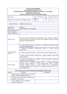 atılım üniversitesi fen bilimleri enstitüsü mühendislik sistemlerinin