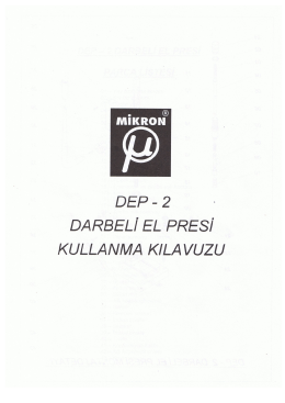 dep - 2 darbeli el presi kullanma kılavuzu