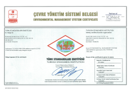 TSE-ISO-14000-14001 - Has &Ccedil;elik ve Halat San. Tic. A.Ş.