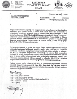 Kuyap Projesi ￇalistayi Hk.