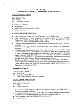 _ _ URLA İL&Ccedil;ESİ 29 EKIM 2014 cUMIIURrYET BAYRAMI KUTLAMA