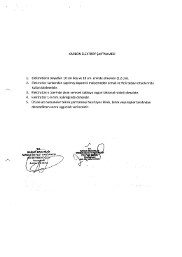 KARBoN ELEKTROT şARTNAMEsi